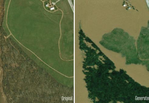 New AI tool generates realistic satellite images of future flooding