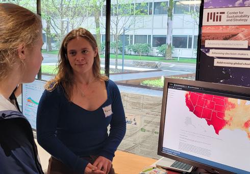 CS3-affiliated grad student Hannah Rajput at MIT Climate Project event