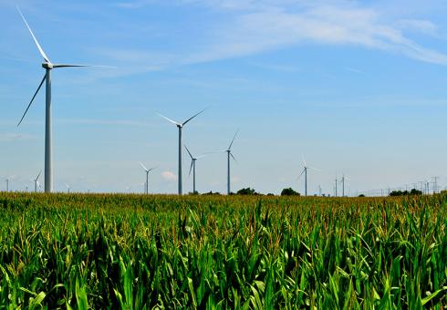 Photo: Illinois Wind Farm (Source: Flickr/Tom Shockey)