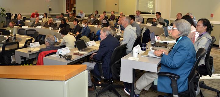 Meeting session at the MIT Endicott House during conference celebrating the 45th anniversary of AGAGE (Photo by Kathy Thompson)